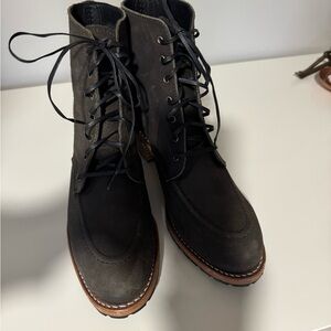 Women’s Black Lace-Up Boots